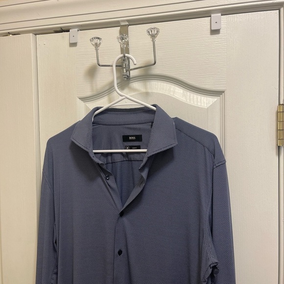 Boss button down man, shirt, wrinkle, free, stretchy, slim fit - Picture 3 of 16